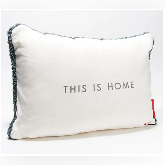 Peace Love World 14" x 20" Reversible Knit Lumbar Pillow - Picture 1 of 3